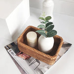 Storage Basket Handwoven Natural Rattan