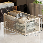 Storage Basket Metal Mesh Stackable With Handle