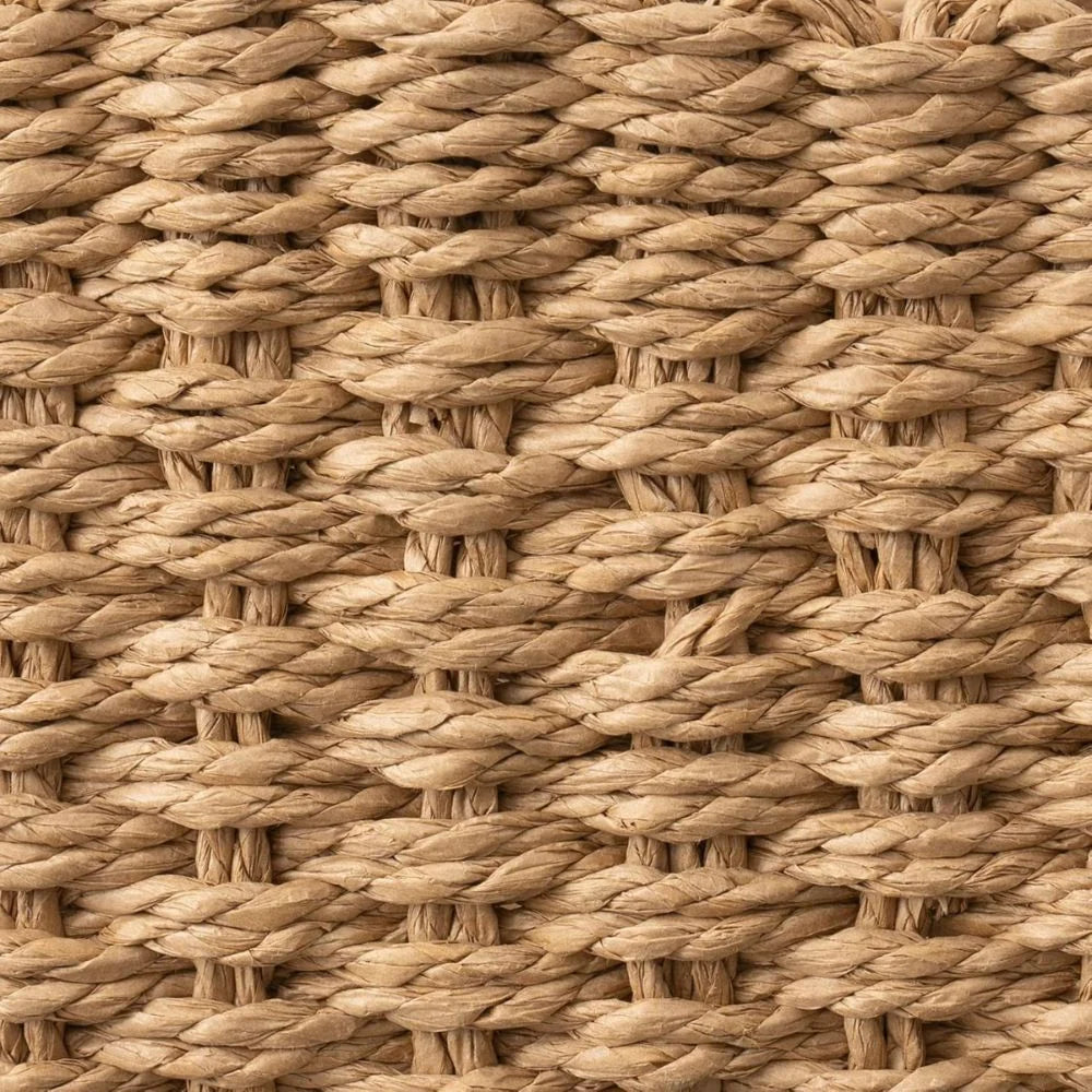 Storage Basket Set Woven Rattan Style Three Sizes With Handles