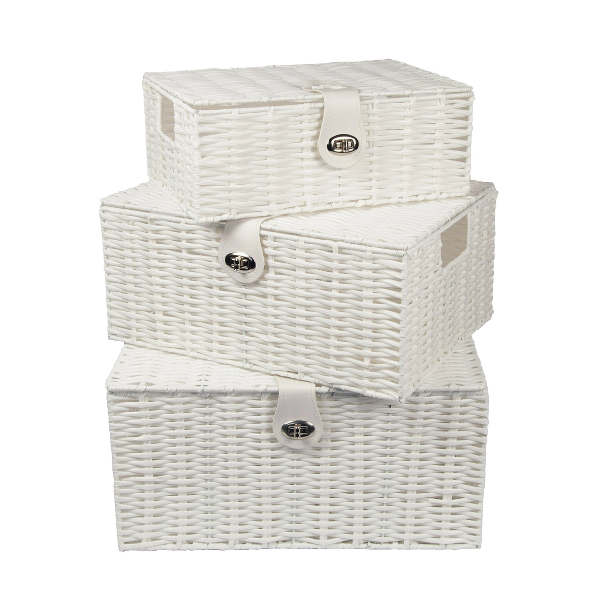 Storage Basket Set Woven Willow Set of 3