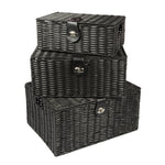 Storage Basket Set Woven Willow Set of 3