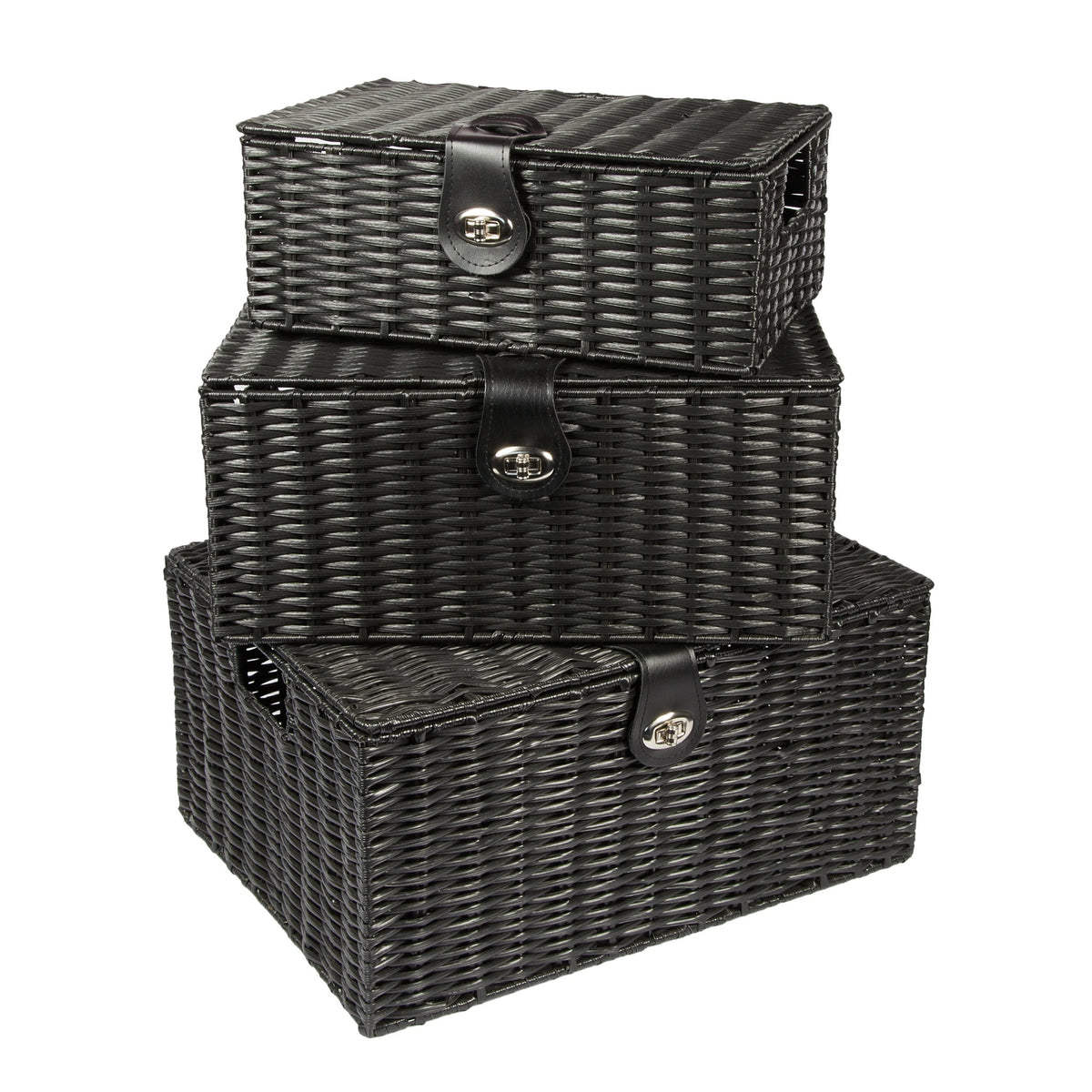 Storage Basket Set Woven Willow Set of 3