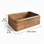 Storage Basket Woven Rattan-Style Three Sizes