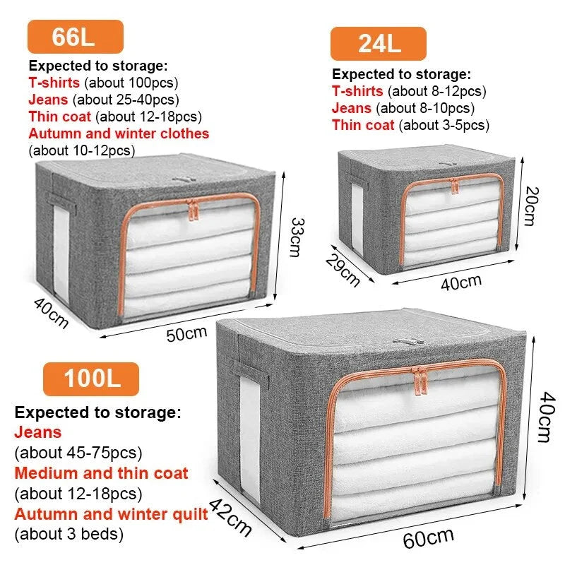 Storage Box Cotton Foldable Space-Saving Design