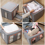 Storage Box Foldable Design Transparent Viewing Panel For Closet Organization