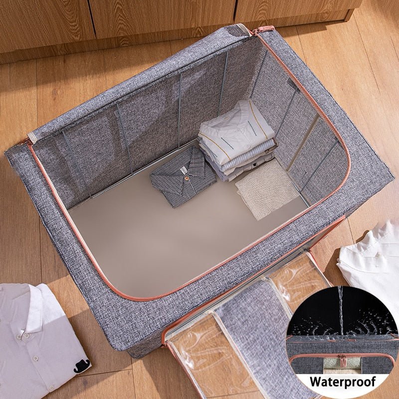 Storage Box Foldable Design Transparent Viewing Panel For Closet Organization