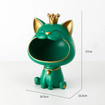 Storage Box Resin Lucky Cat Design