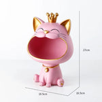 Storage Box Resin Lucky Cat Design