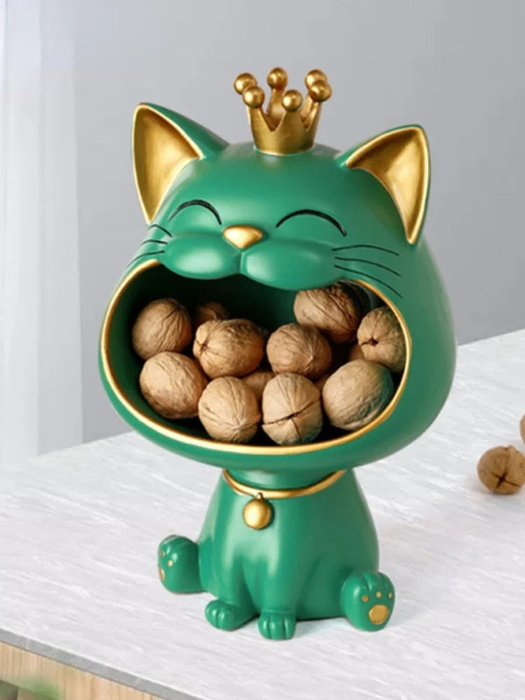 Storage Box Resin Lucky Cat Design