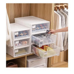 Storage Box Stackable Sliding Drawer Space-Saving