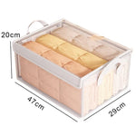 Storage Box Transparent Foldable & Stackable with Stainless Steel Frame