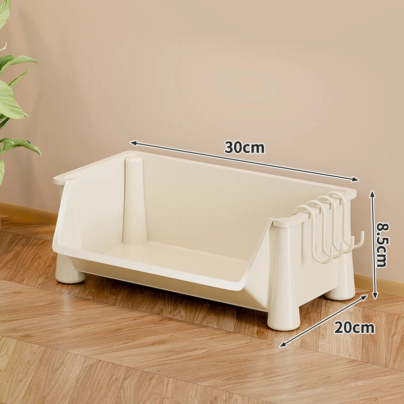 Storage Cart Slim Rolling Open Storage With Hooks