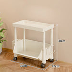 Storage Cart Slim Rolling Open Storage With Hooks