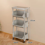 Storage Cart Slim Rolling Open Storage With Hooks