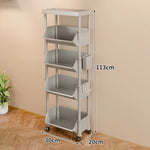Storage Cart Slim Rolling Open Storage With Hooks
