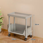 Storage Cart Slim Rolling Open Storage With Hooks