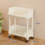 Storage Cart Slim Rolling Open Storage With Hooks