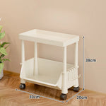 Storage Cart Slim Rolling Open Storage With Hooks