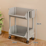 Storage Cart Slim Rolling Open Storage With Hooks