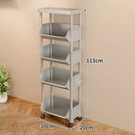 Storage Cart Slim Rolling Open Storage With Hooks