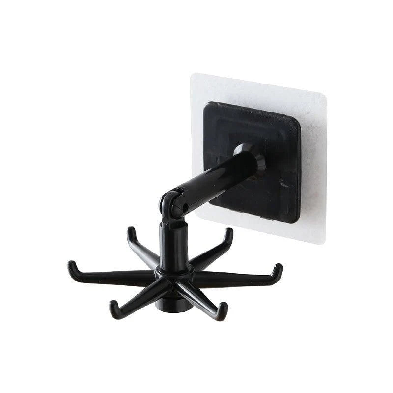 Storage Hooks 360-Degree Swivel Drill-Free Adhesive Mount