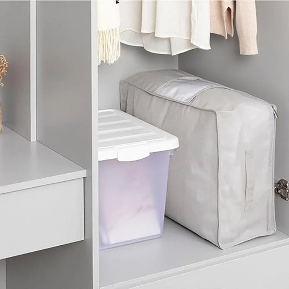 Storage Organizer Foldable Zippered Clear Window