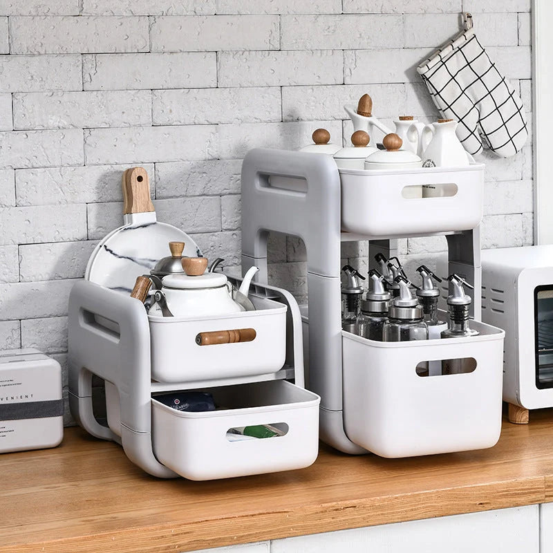 Storage Rack ABS Multi-Tier Minimalist Design