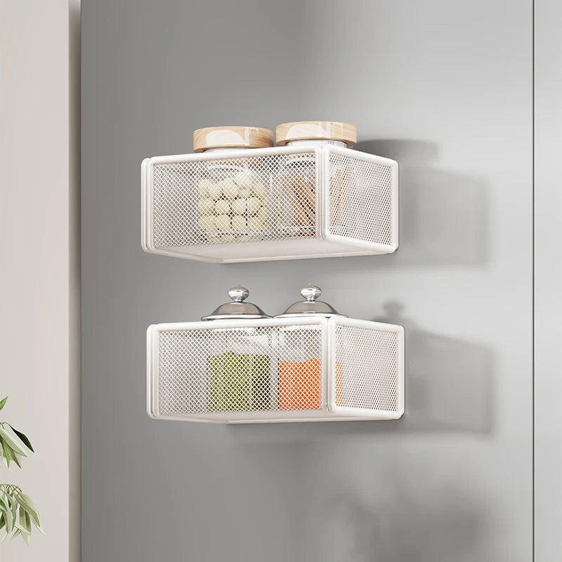 Storage Shelf Wall-Mounted Steel Mesh Ventilated