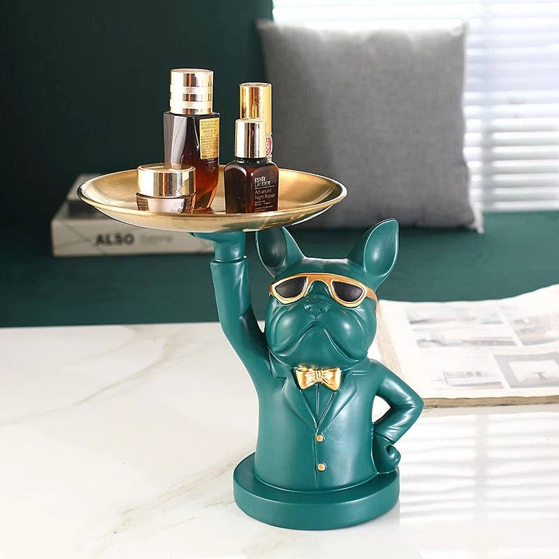 Storage Tray Bulldog Design High-Grade Resin