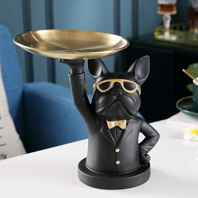 Storage Tray Bulldog Design High-Grade Resin