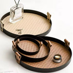 Storage Tray Iron & Rattan Jewelry Organizer
