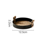 Storage Tray Iron & Rattan Jewelry Organizer