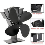 Stove Fan Heat-Powered Quiet Air Circulation