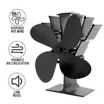 Stove Fan Heat-Powered Quiet Air Circulation
