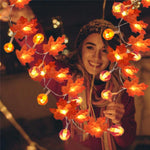 String Lights Autumn Maple Leaf Battery-Operated Warm LED Glow