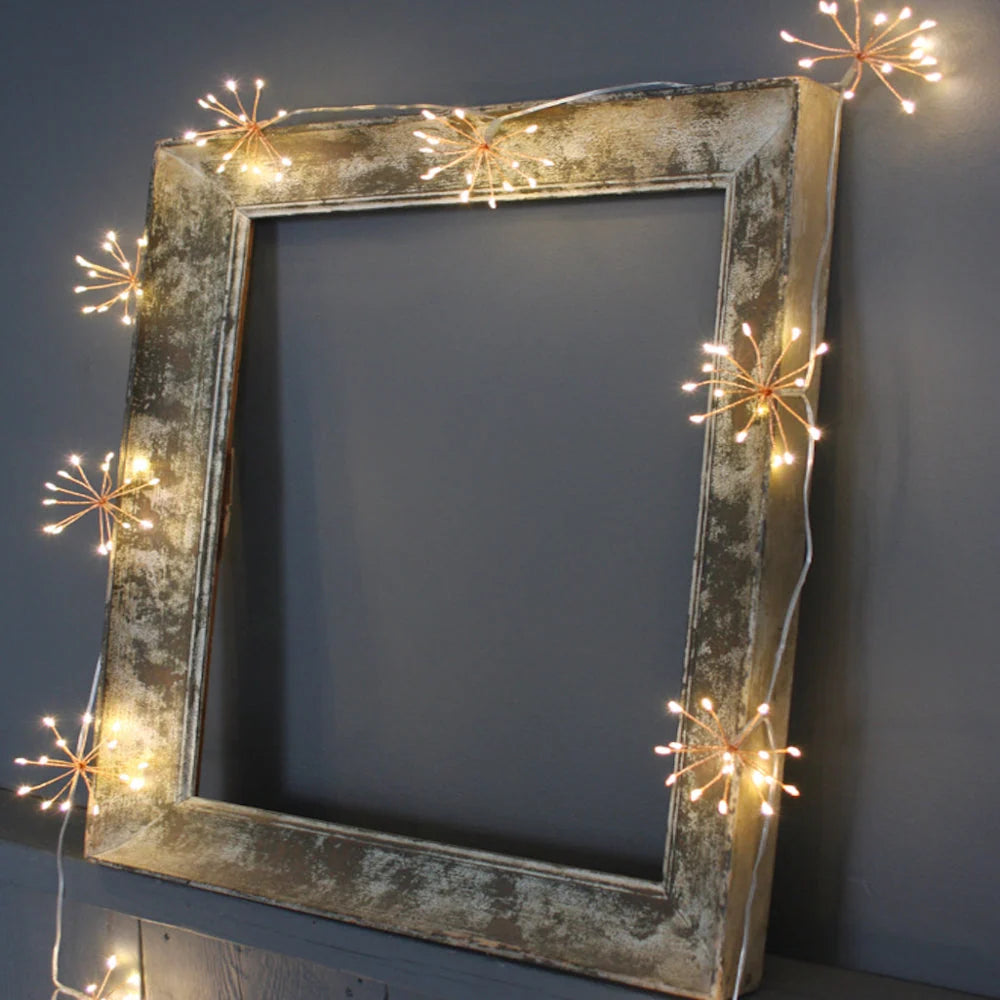 String Lights Copper Starburst Warm White Timer