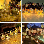 String Lights Solar-Powered Moroccan Ball IP65 Waterproof