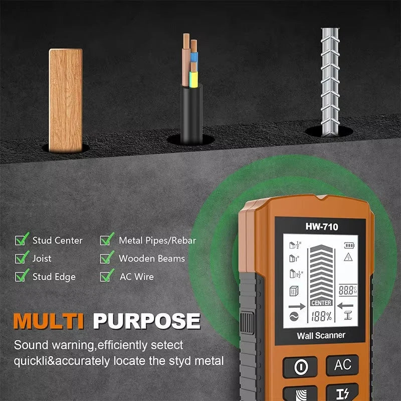 Stud Finder 3-in-1 Metal Wood Live Wire