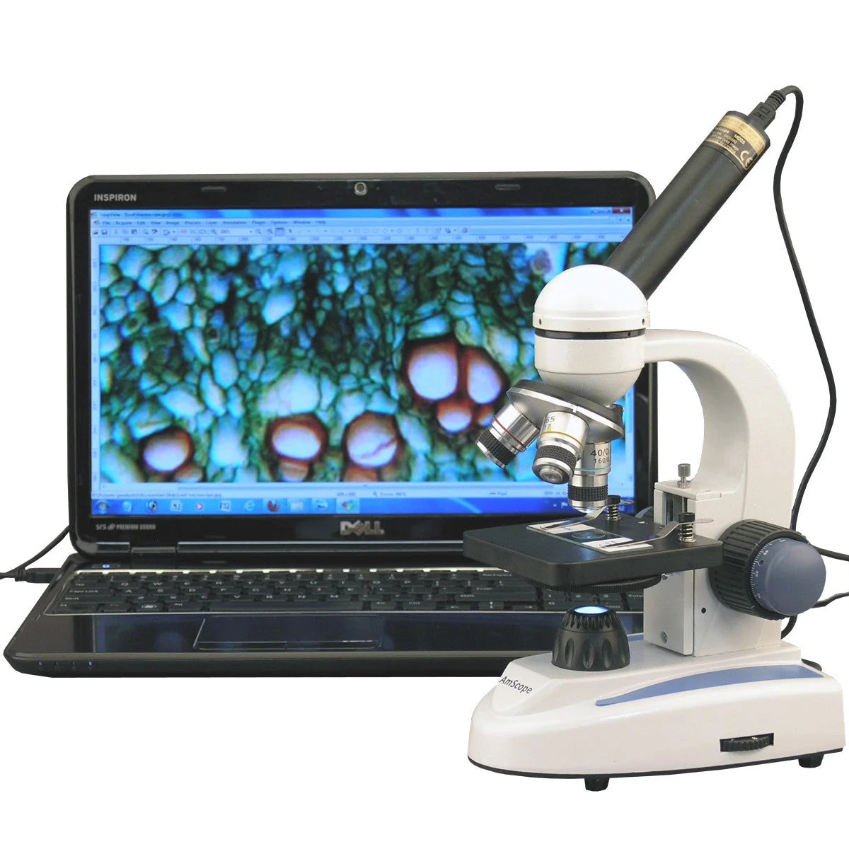 Student Microscope 40X–1000X USB Camera & Glass Optics