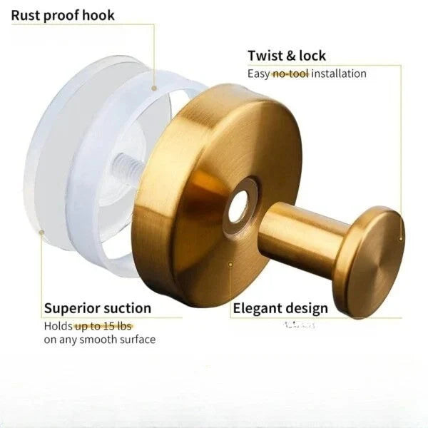 Suction Cup Wall Hook Twist-Lock 10 lb Capacity