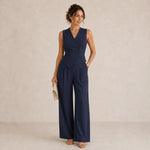 Suit Set Tailored Vest Wide-Leg Pants Breathable