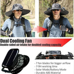 Sun Hat Solar-Powered Dual Fans UPF Sun Protection
