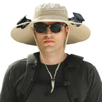 Sun Hat Solar-Powered Dual Fans UPF Sun Protection