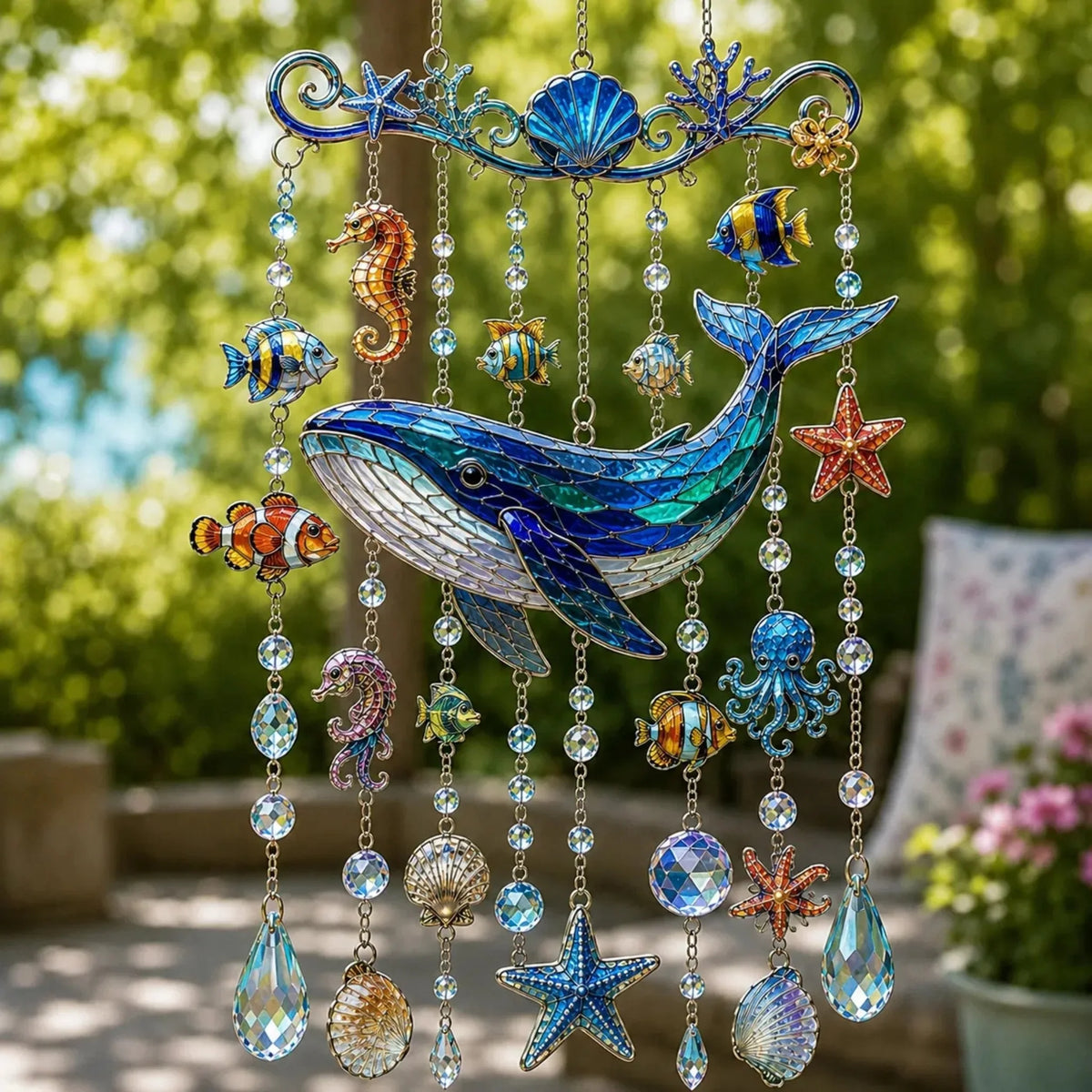 Suncatcher Wind Chime Ocean Animal Beaded Strands