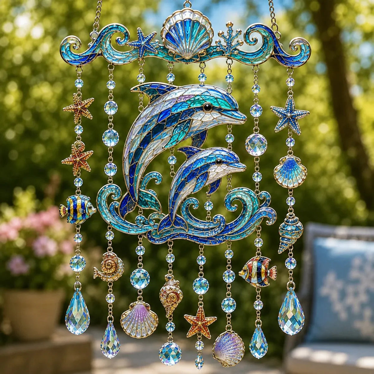 Suncatcher Wind Chime Ocean Animal Beaded Strands
