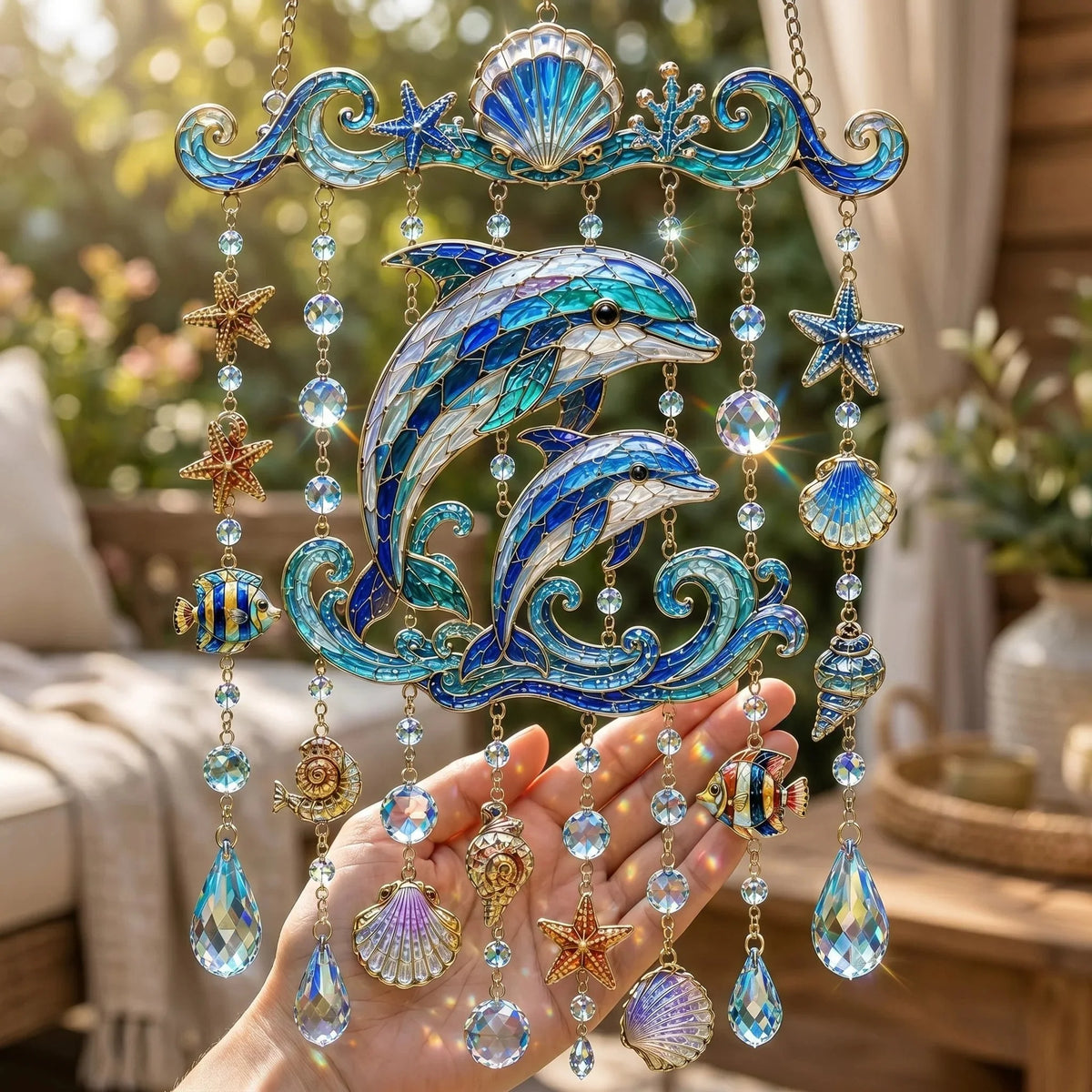 Suncatcher Wind Chime Ocean Animal Beaded Strands
