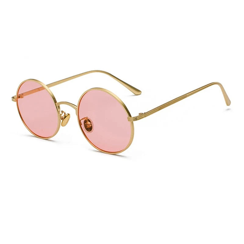 Sunglasses Round Thin Frame Unisex Minimalist Style