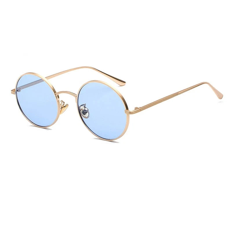 Sunglasses Round Thin Frame Unisex Minimalist Style