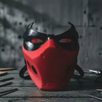 Superhero Half Mask Red Plastic Lightweight Design