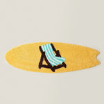 Surfboard Rug Shag Pile Striped Coastal Design